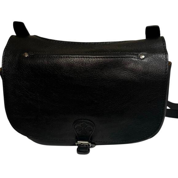 Patricia Nash Classic Black Leather Shoulder Bag – Multiple Pockets, EUC - Picture 1 of 9
